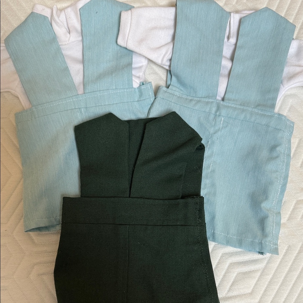 Doll school uniforms Green and Blue Jumpsuits fit American Girl Dolls